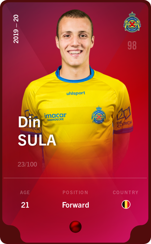 Sorare - Sorare Official - Din Sula 2019-20 • Rare 23/100 - NFT # 45536368904764059920505137540606417915690868540840578672066493001310341828084