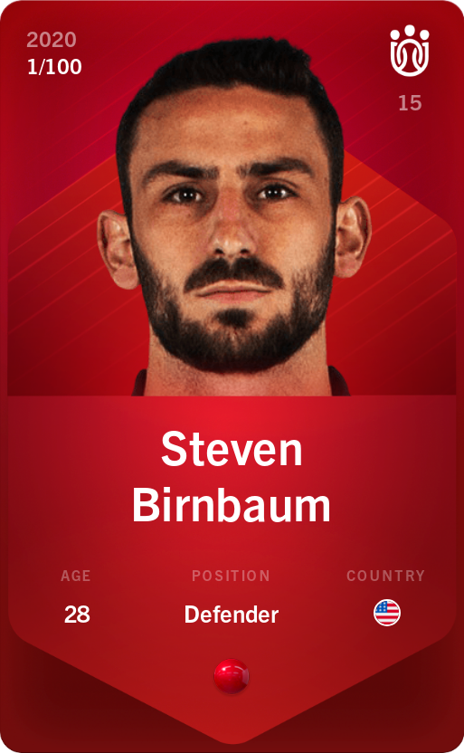 Sorare - Sorare Official - Steven Birnbaum 2020-21 • Rare 1/100 - NFT # 87038527905057880349877654063166805275827314746418937693314435317126905500210