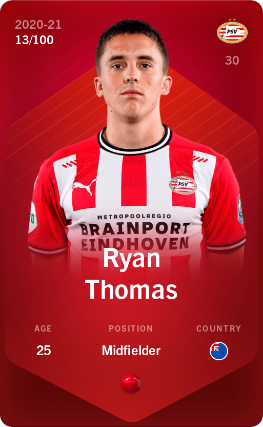 Sorare - Sorare Official - Ryan Thomas 2020-21 • Rare 13/100 - NFT # 93246732082309730720082692099822687791729637705654592506449564317895510694474