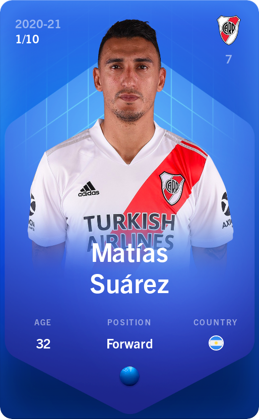 Sorare - Sorare Official - Matías Suárez 2020-21 • Super Rare 1/10 - NFT # 11742737072797203154365806648161882011638736133521540749582707325924402263336