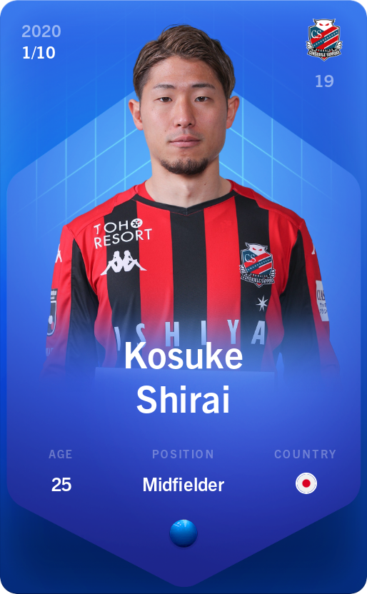 Sorare - Sorare Official - Kosuke Shirai 2020-21 • Super Rare 1/10 - NFT # 109108598340928382969073349385715970969736767111205730761943882699354007750519
