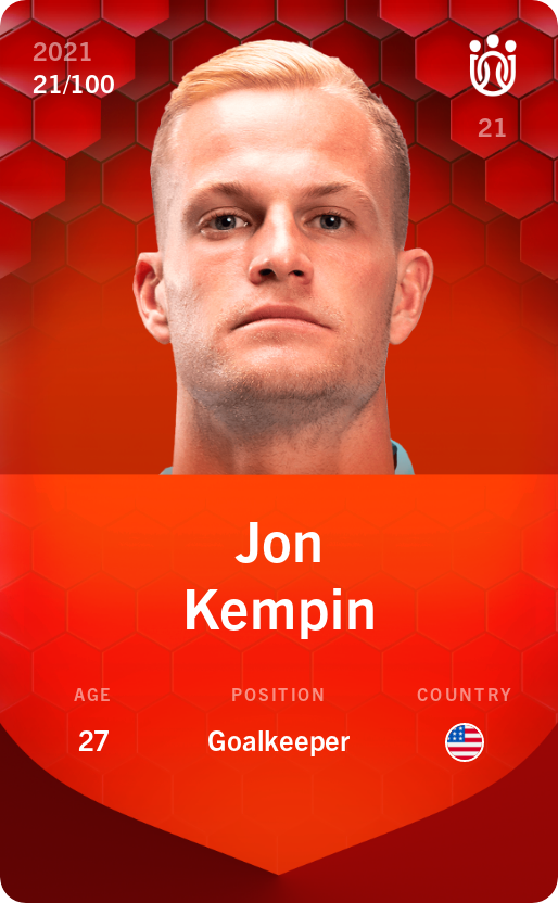Sorare - Sorare Official - Jon Kempin 2021-22 • Rare 21/100 - NFT # 99430480598840079940306480597125577562610493270007833719743130497379194409862