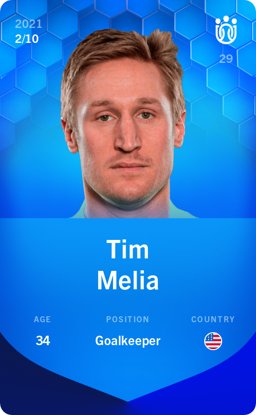 Sorare - Sorare Official - Tim Melia 2021-22 • Super Rare 2/10 - NFT # 81014295335055484754854357988333595111231308688077019928143101494483673968948