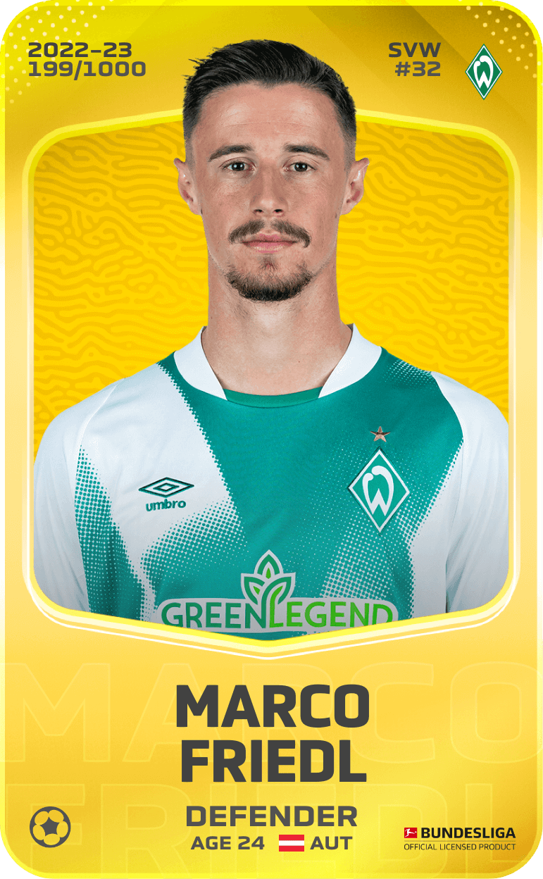 Marco Friedl 2022-23 • Limited 199/1000