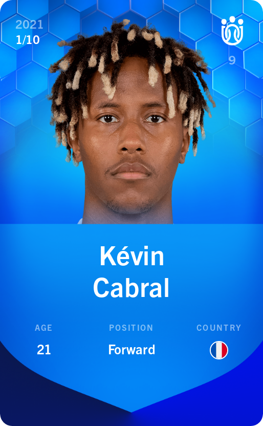 Sorare - Sorare Official - Kévin Cabral 2021-22 • Super Rare 1/10 - NFT # 115687313353172005684461809132057683484841089351241386178352079229429032699049