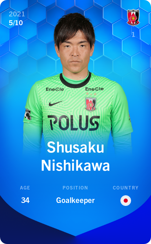 Sorare - Sorare Official - Shusaku Nishikawa 2021-22 • Super Rare 5/10 - NFT # 114458093869027446961705244785758551216571921158997314083807226181106894839183