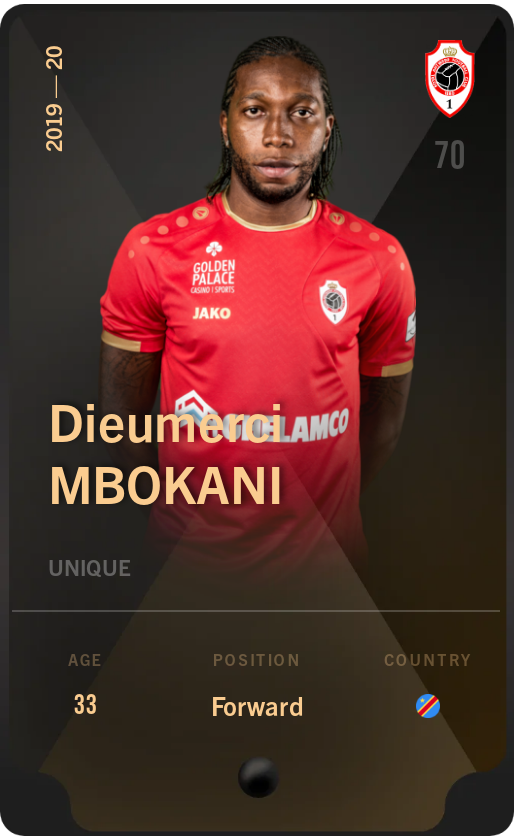 Sorare - Sorare Official - Dieumerci Mbokani 2019-20 • Unique - NFT # 59974388560954160025714005605869424308283349971322552636995169467889402158835