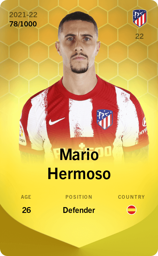 Mario Hermoso 2021-22 • Limited 78/1000