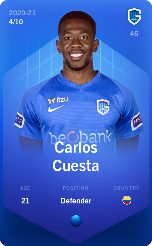 Sorare - Sorare Official - Carlos Cuesta 2020-21 • Super Rare 4/10 - NFT # 110880911014113395752802694205109636243674201766404970636946771116126001295937
