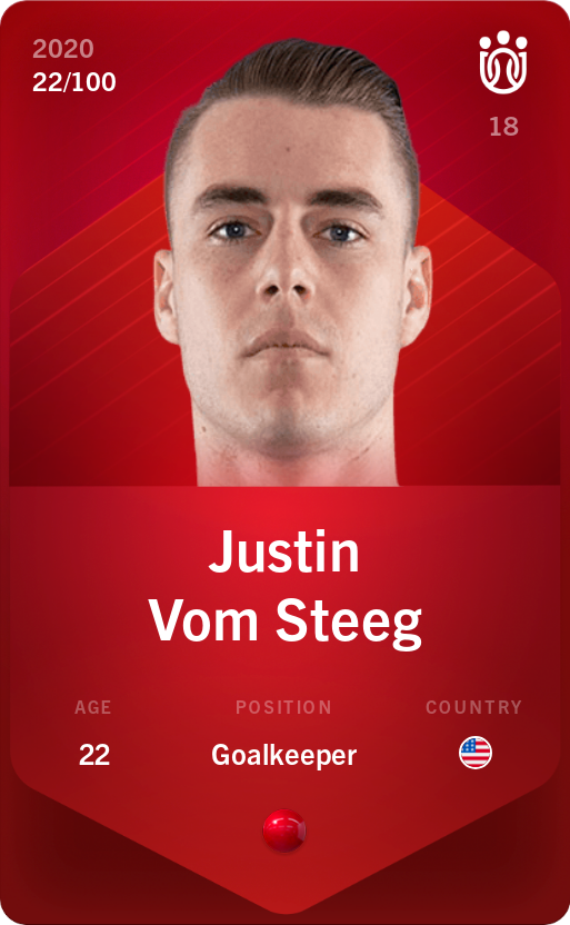 Sorare - Sorare Official - Justin Vom Steeg 2020-21 • Rare 22/100 - NFT # 98466267206639165098172087460745756143932310743989693757152514952594051269609