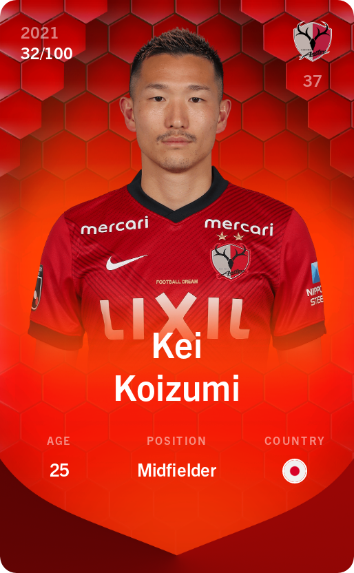 Sorare - Sorare Official - Kei Koizumi 2021-22 • Rare 32/100 - NFT # 36776460772348084912786541664804614520053199784230155294177156340839371800172