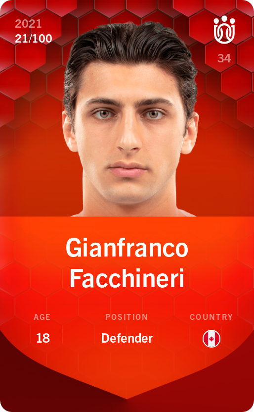 Sorare - Sorare Official - Gianfranco Facchineri 2021-22 • Rare 21/100 - NFT # 20096713875912811613801336347807262481809409683413719374080725892586642408782