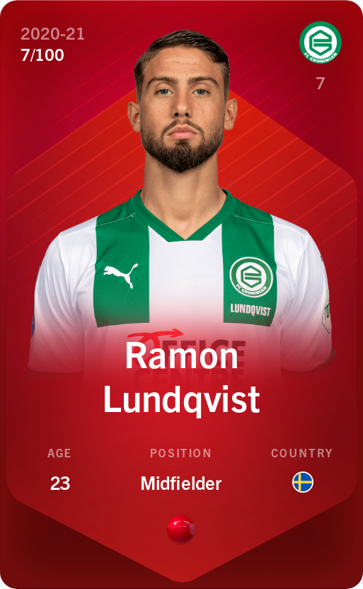 Sorare - Sorare Official - Ramon Lundqvist 2020-21 • Rare 7/100 - NFT # 18845613059131749460880635371037783288437817055899865039957337156478385579763