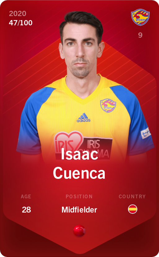 Sorare - Sorare Official - Isaac Cuenca 2020-21 • Rare 47/100 - NFT # 86203333547683466416075208525636913125595016624083178295599912242724530652463