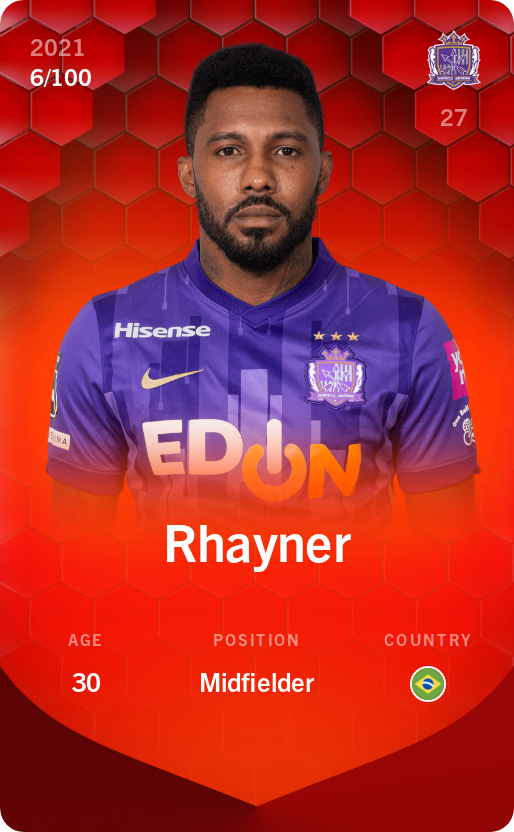 Sorare - Sorare Official - Rhayner 2021-22 • Rare 6/100 - NFT # 110506146393280698475648704412744732200666618065291348484320852145095104002112