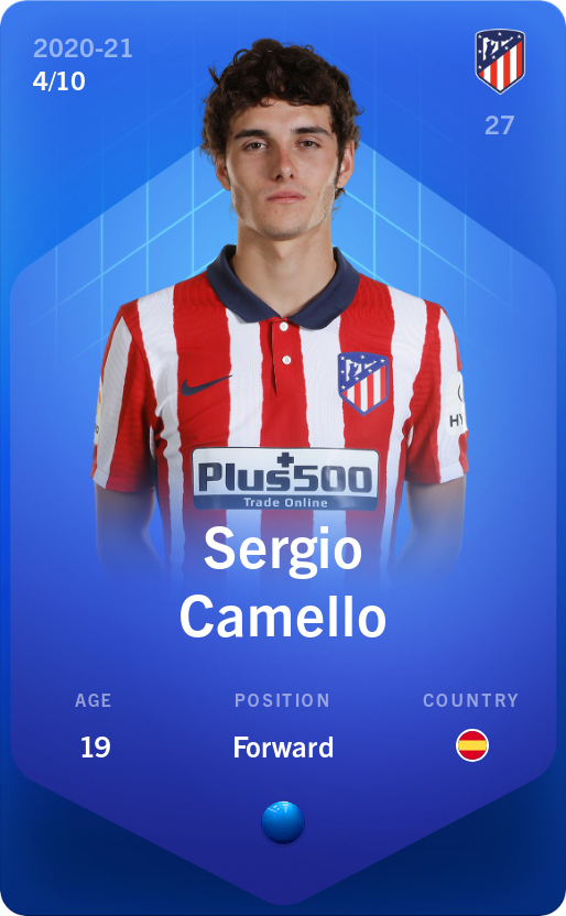 Sorare - Sorare Official - Sergio Camello 2020-21 • Super Rare 4/10 - NFT # 93823334340238751323215672760382802865809737519886675349804069057258456336766