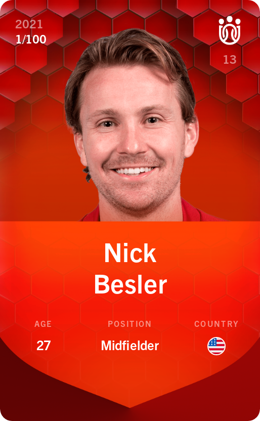 Sorare - Sorare Official - Nick Besler 2021-22 • Rare 1/100 - NFT # 71042451031809448864685781015728549963203597297430679975493699866336900247078