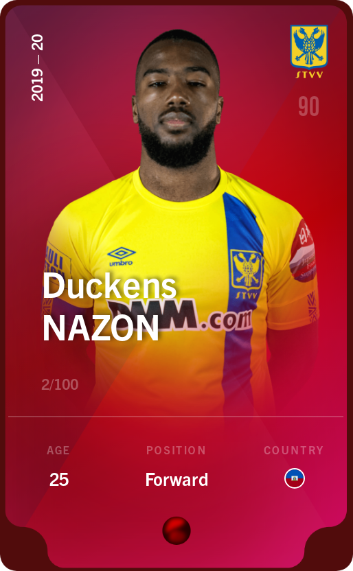 Sorare - Sorare Official - Duckens Nazon 2019-20 • Rare 2/100 - NFT # 66342489969853098275762016201876200579049283767684023697073360008958757858617