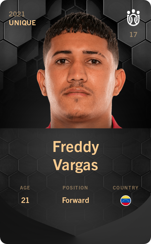 Sorare - Sorare Official - Freddy Vargas 2021-22 • Unique - NFT # 59657788775253209919068127043314694537458685903083285135689113365336407930849