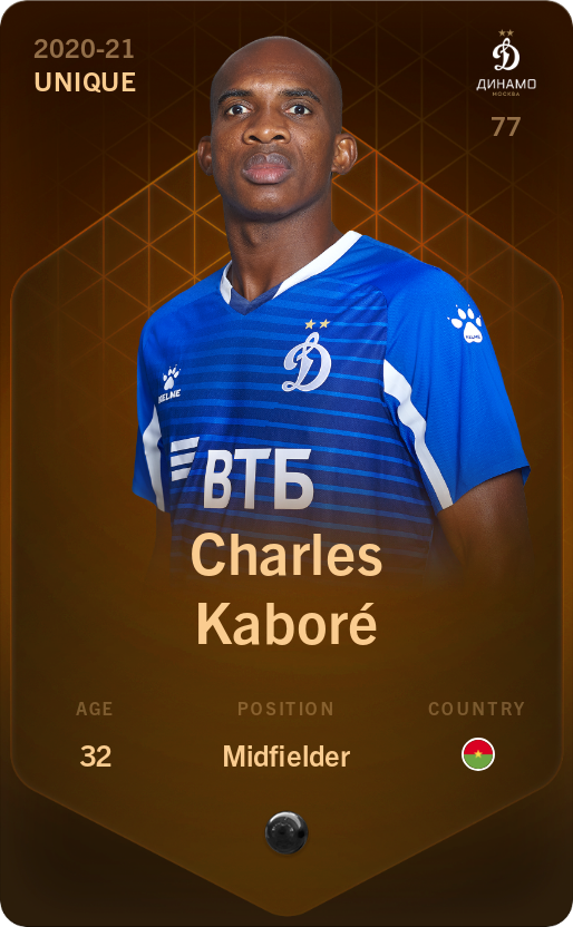 Sorare - Sorare Official - Charles Kaboré 2020-21 • Unique - NFT # 73552088529916384113882804871402122664267160527654350713560745725270540793346
