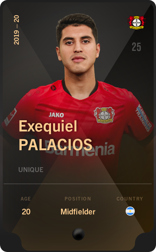 Sorare - Sorare Official - Exequiel Palacios 2019-20 • Unique - NFT # 18340597869278557877036592340741755518708897755743407177342404808496030992757