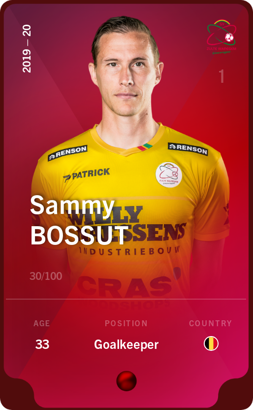 Sorare - Sorare Official - Sammy Bossut 2019-20 • Rare 30/100 - NFT # 52064523482260296993010331734535951412821214910803206029581866290219734484449