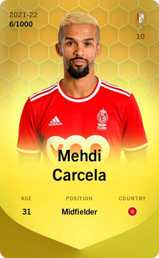 Sorare - Sorare Official - Mehdi Carcela 2021-22 • Limited 6/1000 - NFT # 85652515265618128162853259702439347688886939849781358599161961462267042723605
