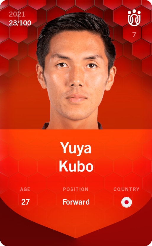 Sorare - Sorare Official - Yuya Kubo 2021-22 • Rare 23/100 - NFT # 63213655810248742312181120938172662864087183160288755935042952109230583505853