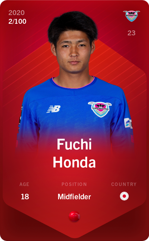 Sorare - Sorare Official - Fuchi Honda 2020-21 • Rare 2/100 - NFT # 23996451194429203190694597864564103648685865676300820031524283041543432754174