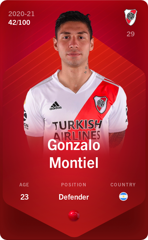 Gonzalo Montiel 42 100 2020