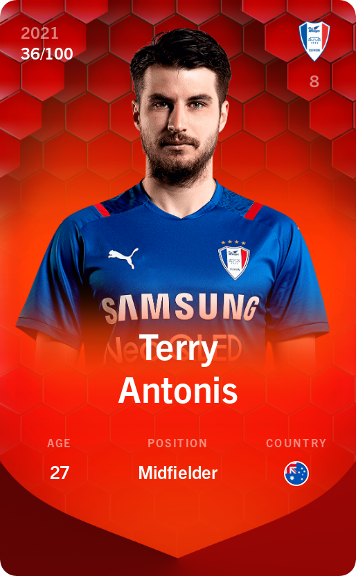 Sorare - Sorare Official - Terry Antonis 2021-22 • Rare 36/100 - NFT # 17754238444269239987746383634676272802973584395188436515526224072989592486385