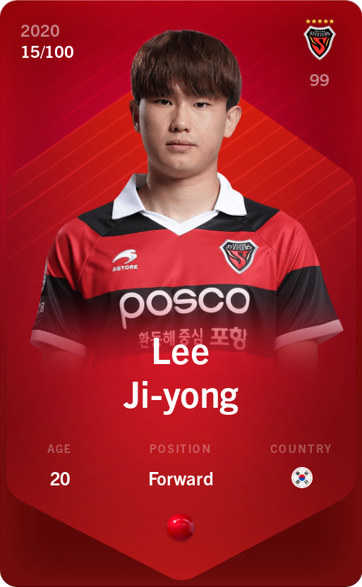 Sorare - Sorare Official - Lee Ji-yong 2020-21 • Rare 15/100 - NFT # 39245151646522316363830484119627716137453523659385740526583399726567376206379