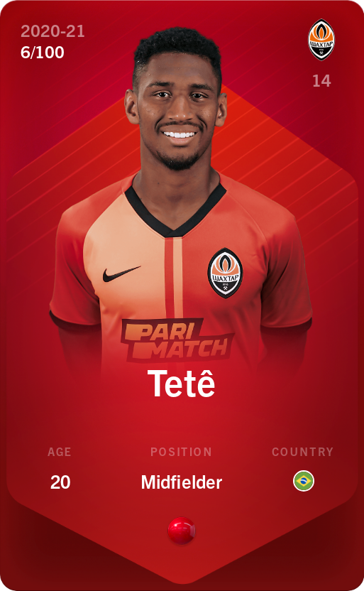 Sorare - Sorare Official - Tetê 2020-21 • Rare 6/100 - NFT # 7584290977082181145553498421744232528180161456870443803439493205541851598637