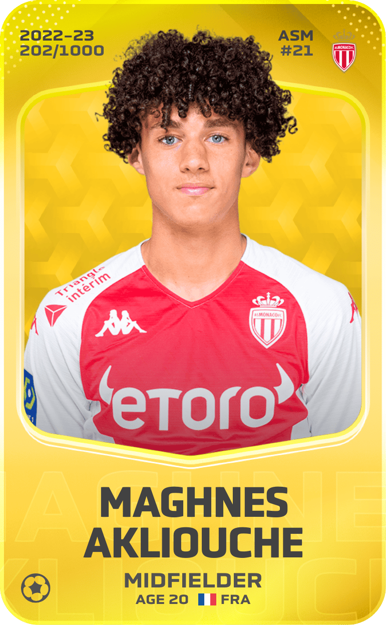 Maghnes Akliouche 2022-23 • Limited 202/1000