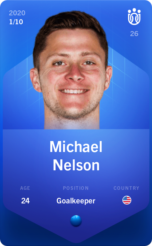 Sorare - Sorare Official - Michael Nelson 2020-21 • Super Rare 1/10 - NFT # 115739959251338682523695788337625997535540770468986798893706207197506728247530