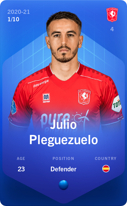 Sorare - Sorare Official - Julio Pleguezuelo 2020-21 • Super Rare 1/10 - NFT # 85817491153616283027131195277329669897704675834747898212242710948434303158790