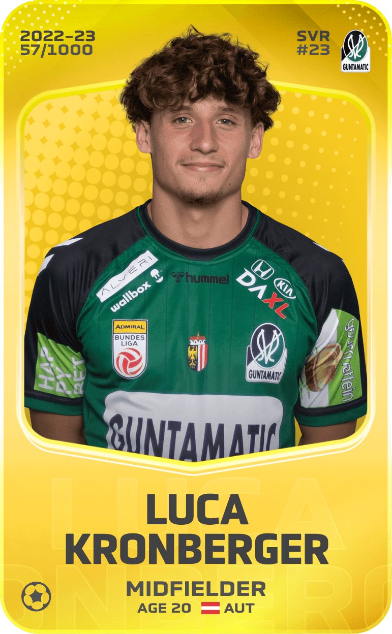 Luca Kronberger 2022-23 • Limited 57/1000