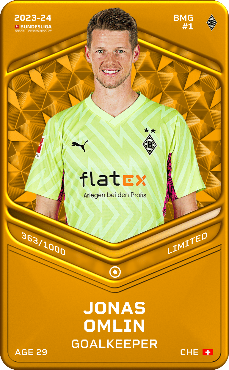 Jonas Omlin 2023-24 • Limited 363/1000
