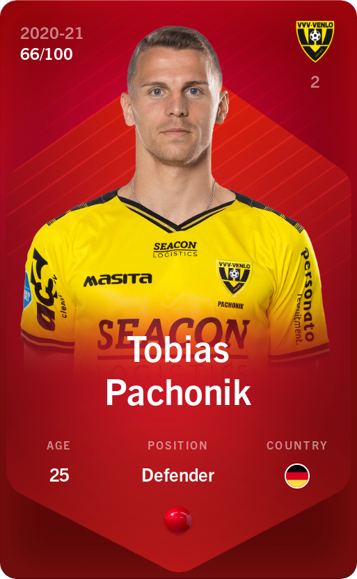 Sorare - Sorare Official - Tobias Pachonik 2020-21 • Rare 66/100 - NFT # 115509221737643496048833787504679224780390107432878522310405316360383820998337