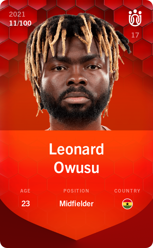 Sorare - Sorare Official - Leonard Owusu 2021-22 • Rare 11/100 - NFT # 79203278143372541809920942749403135194325642997701052714404736484579205186445