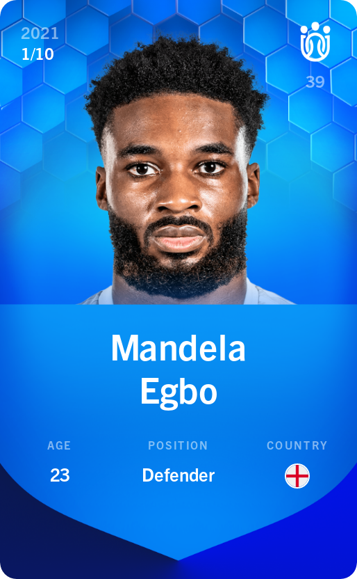 Sorare - Sorare Official - Mandela Egbo 2021-22 • Super Rare 1/10 - NFT # 59340177783927518096713321513723382636668151187193490936222679053381640358921