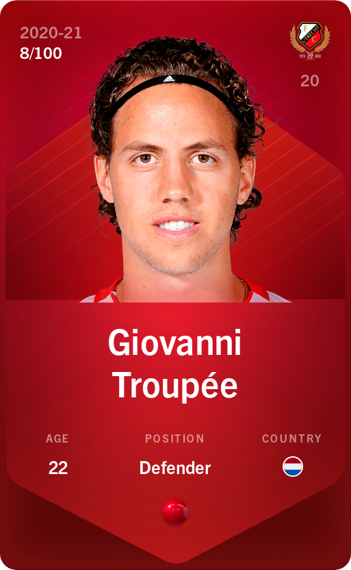Sorare - Sorare Official - Giovanni Troupée 2020-21 • Rare 8/100 - NFT # 35926360555632561673126112531528557444043368085758461660091399141091423819059