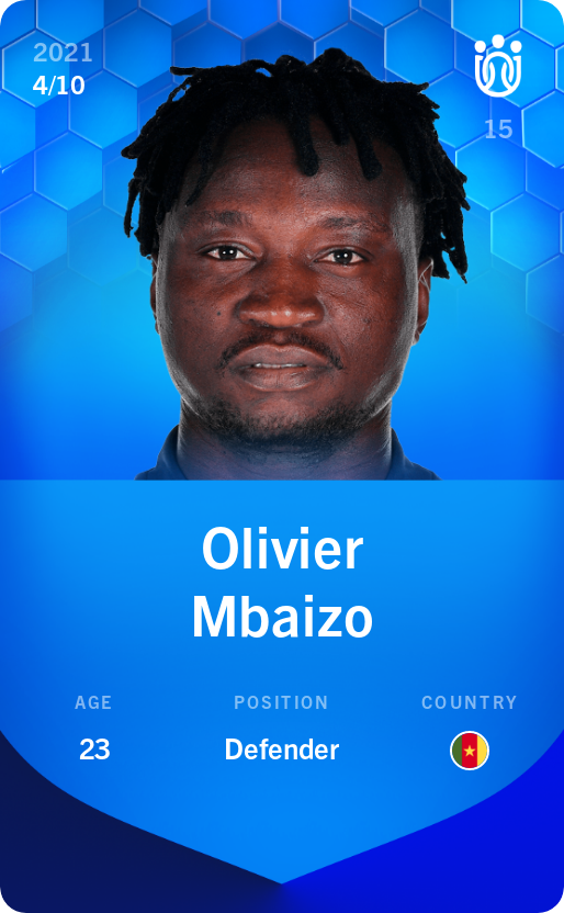 Sorare - Sorare Official - Olivier Mbaizo 2021-22 • Super Rare 4/10 - NFT # 72102058475422384833102979359483923613542533481894033542771086013119384271221