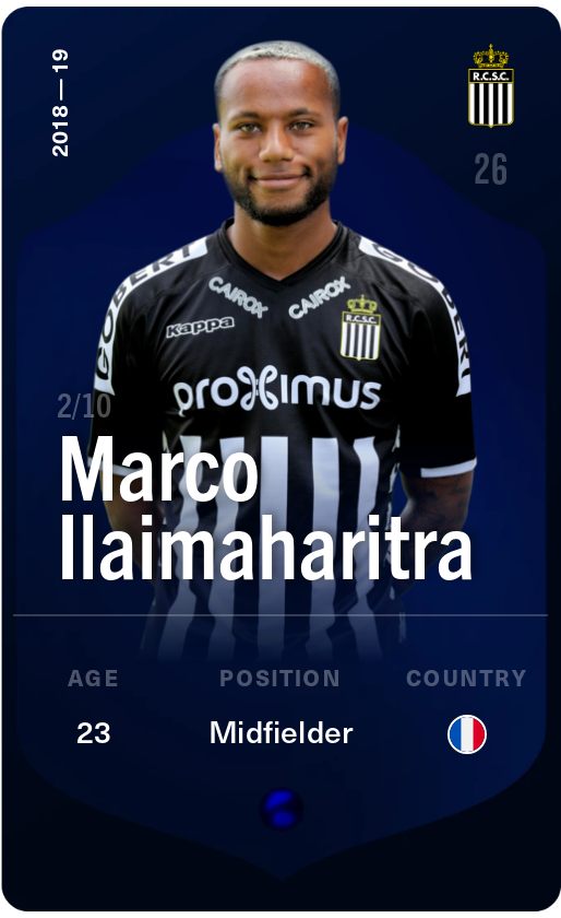 Sorare - Sorare Official - Marco Ilaimaharitra 2018-19 • Super Rare 2/10 - NFT # 83104084444495927837308885232665828883101187632565955108023598766395716142260