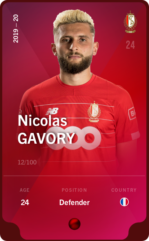 Sorare - Sorare Official - Nicolas Gavory 2019-20 • Rare 12/100 - NFT # 69477791036571213140165357170656112776208547257810805976935690440200449584985