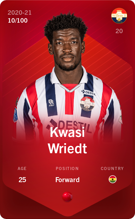 Sorare - Sorare Official - Kwasi Wriedt 2020-21 • Rare 10/100 - NFT # 111662896675127374962648768901277308469170728419757854412881548799323266681861