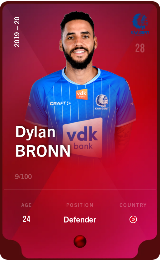 Sorare - Sorare Official - Dylan Bronn 2019-20 • Rare 9/100 - NFT # 51741448549309561696147142330114874124967806871065571211950744008333118057257