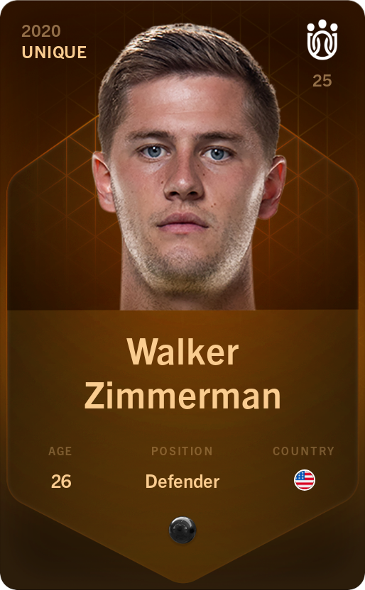 Sorare - Sorare Official - Walker Zimmerman 2020-21 • Unique - NFT # 73152029098002178819211204376449098700544061952833341700189348547741129106743
