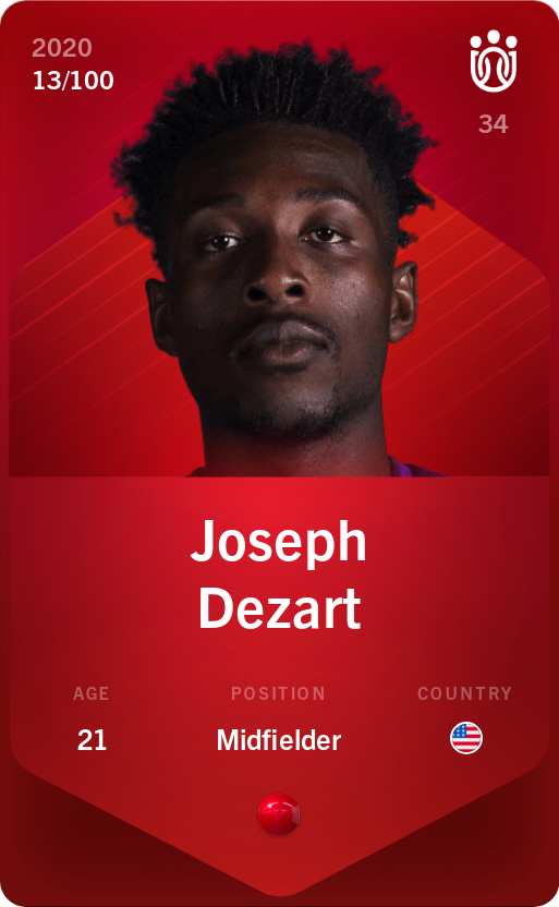 Sorare - Sorare Official - Joseph Dezart 2020-21 • Rare 13/100 - NFT # 82022601749614269266138669402761317323276582528522422072958973329053678142111