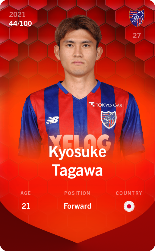 Sorare - Sorare Official - Kyosuke Tagawa 2021-22 • Rare 44/100 - NFT # 20344793774780062003857758084074988456645602304854433761985723708653091645855